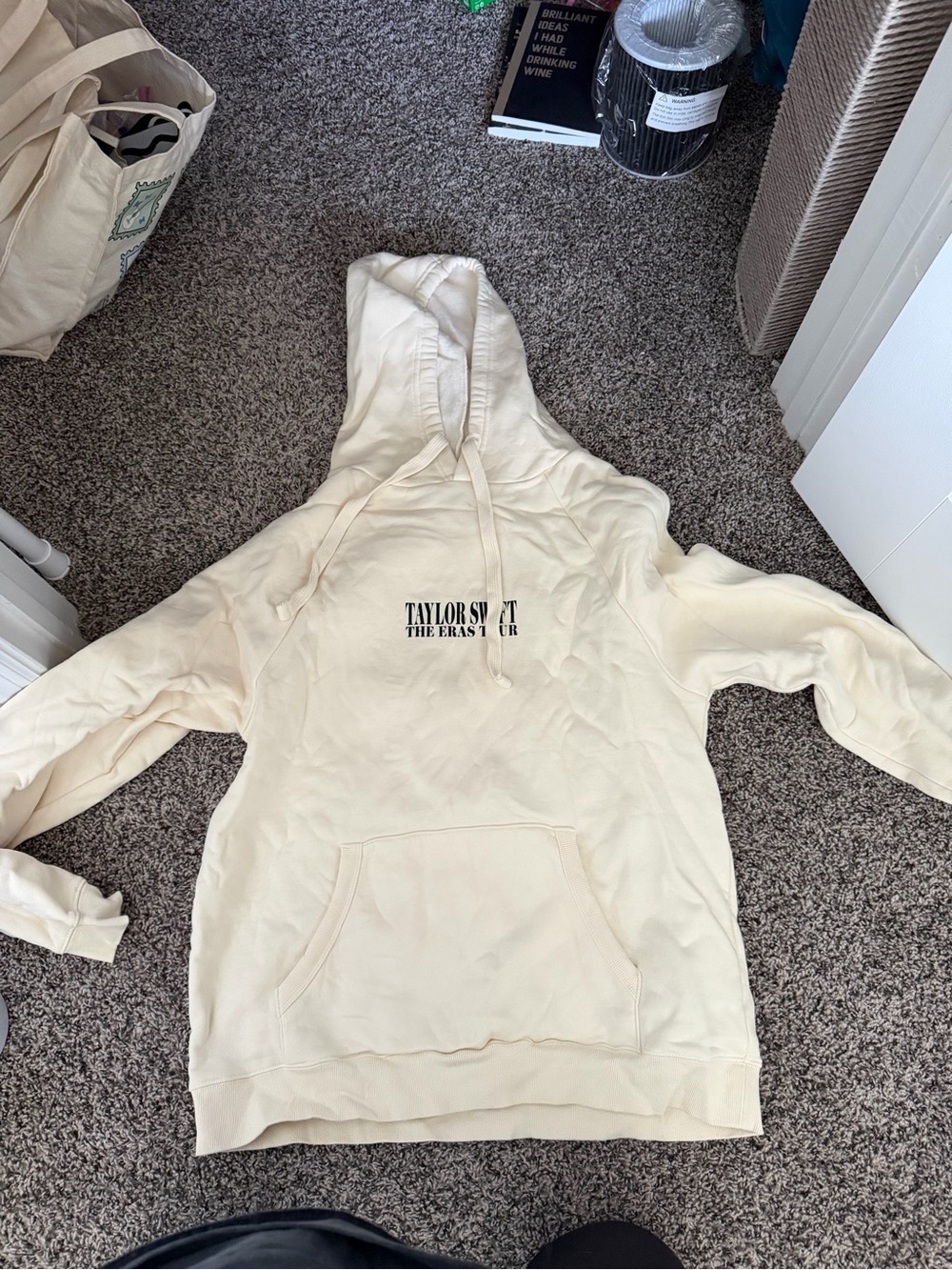 Taylor Swift Cream The Eras Tour Hoodie with Front Pocket